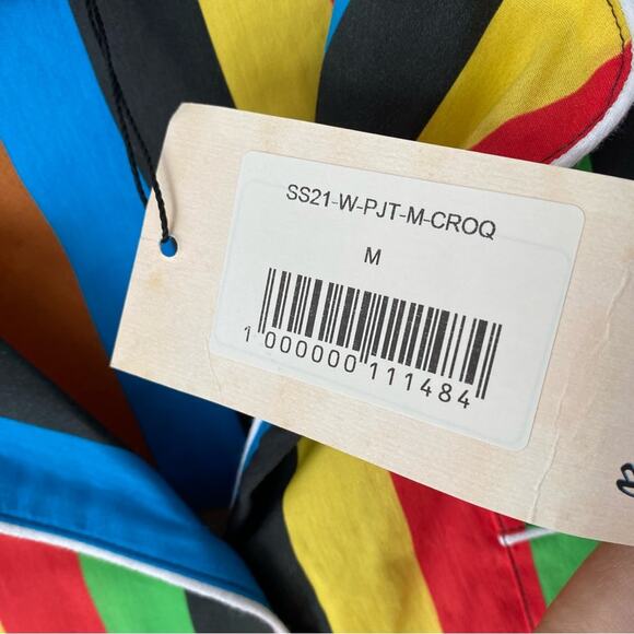 Rowing Blazers NWTs New York Stripe Multicolor Button Down Shirt size medium - Picture 8 of 9